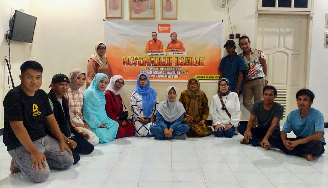 Musda I DPD Gerakan Rakyat Kabupaten Bone, Minggu (27/4/2025).